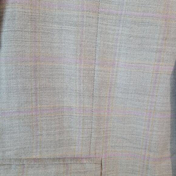 Ermenegildo Zegna Trofeo Wool Blazer 44L Gray Silver Purple Trim EUC - Picture 4 of 11